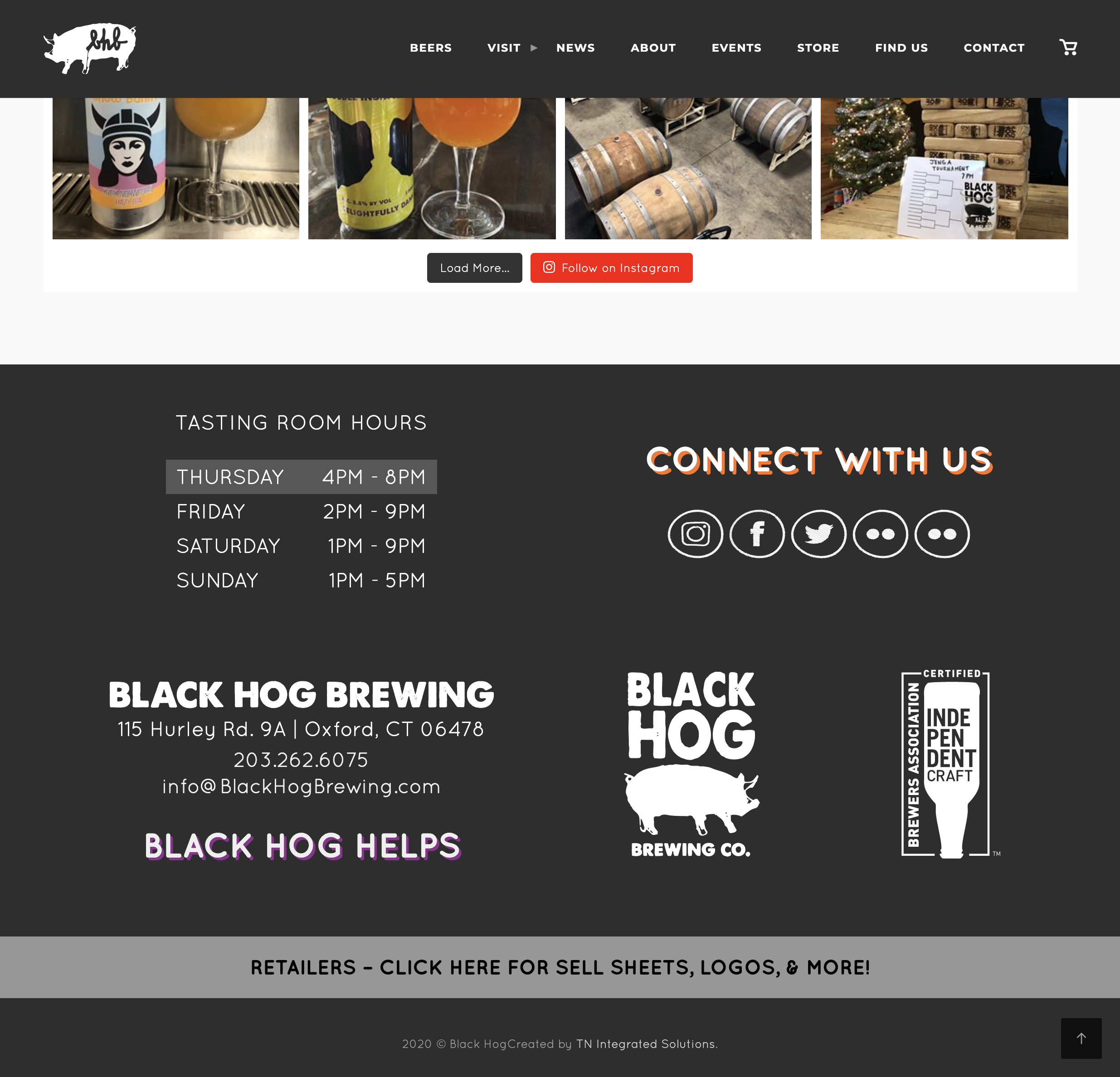 Black Hog Brewing – Footer